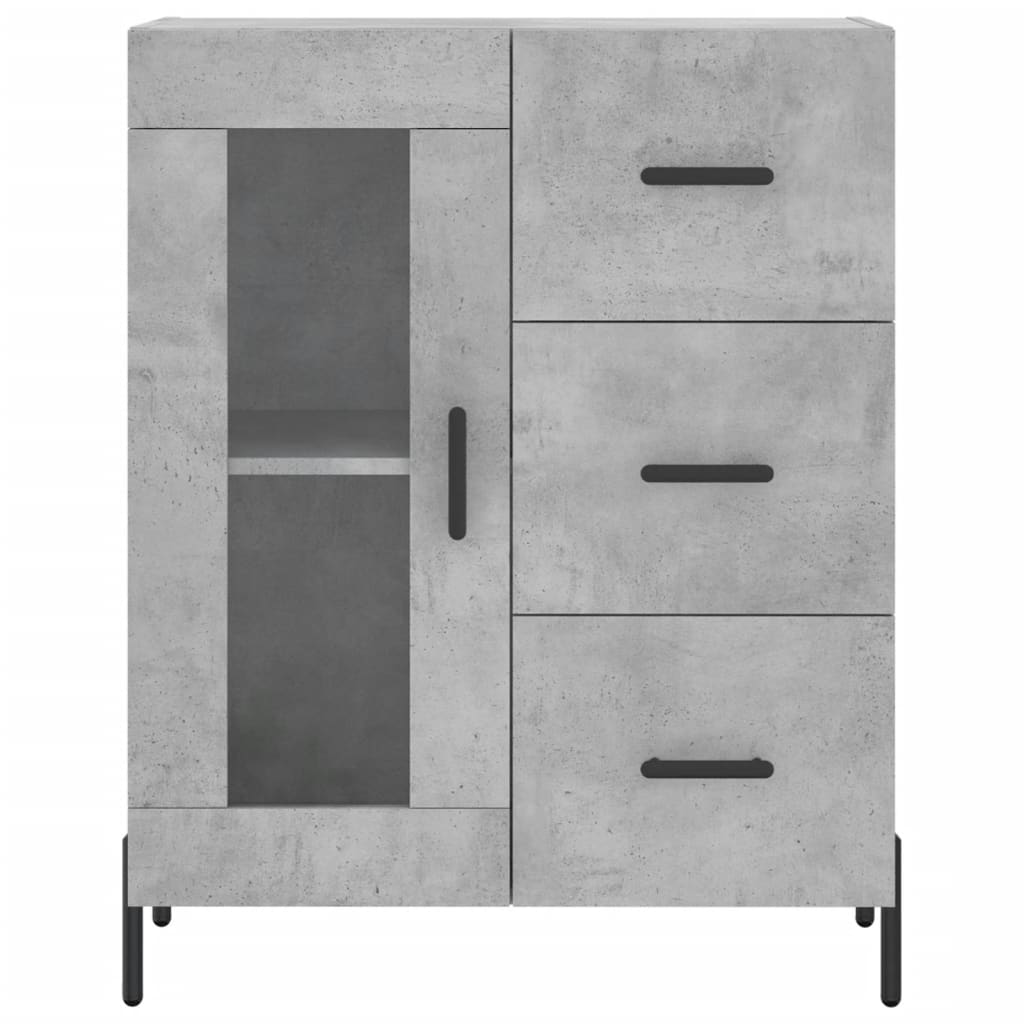 Highboard Concrete Grey 69,5x34x180 cm Engineered Wood