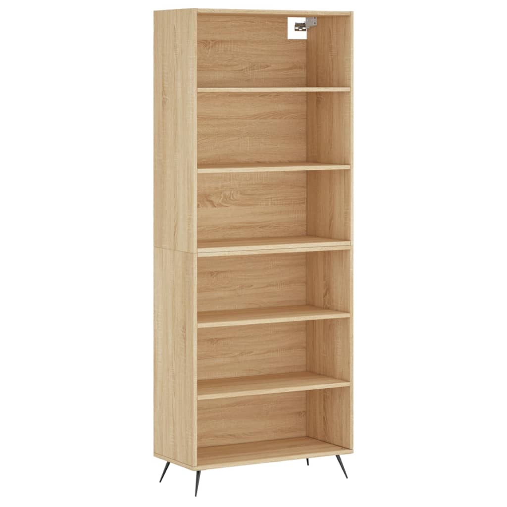 vidaXL Highboard Sonoma Oak 69.5x32.5x180 cm Engineered Wood