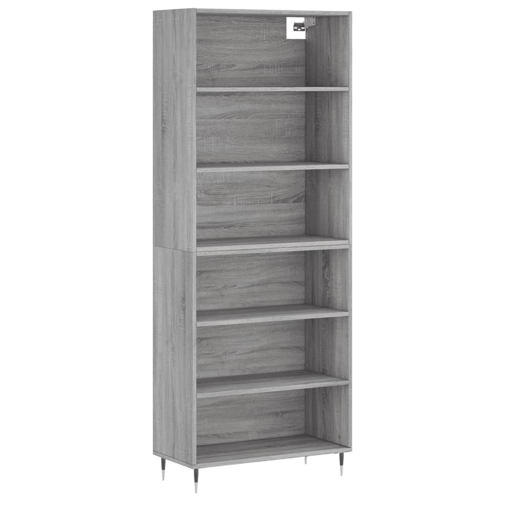 Highboard Grey Sonoma 69,5x32,5x180 cm Engineered Wood