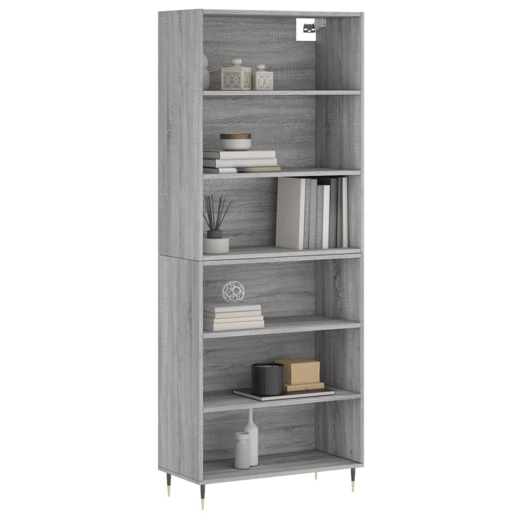Highboard Grey Sonoma 69,5x32,5x180 cm Engineered Wood