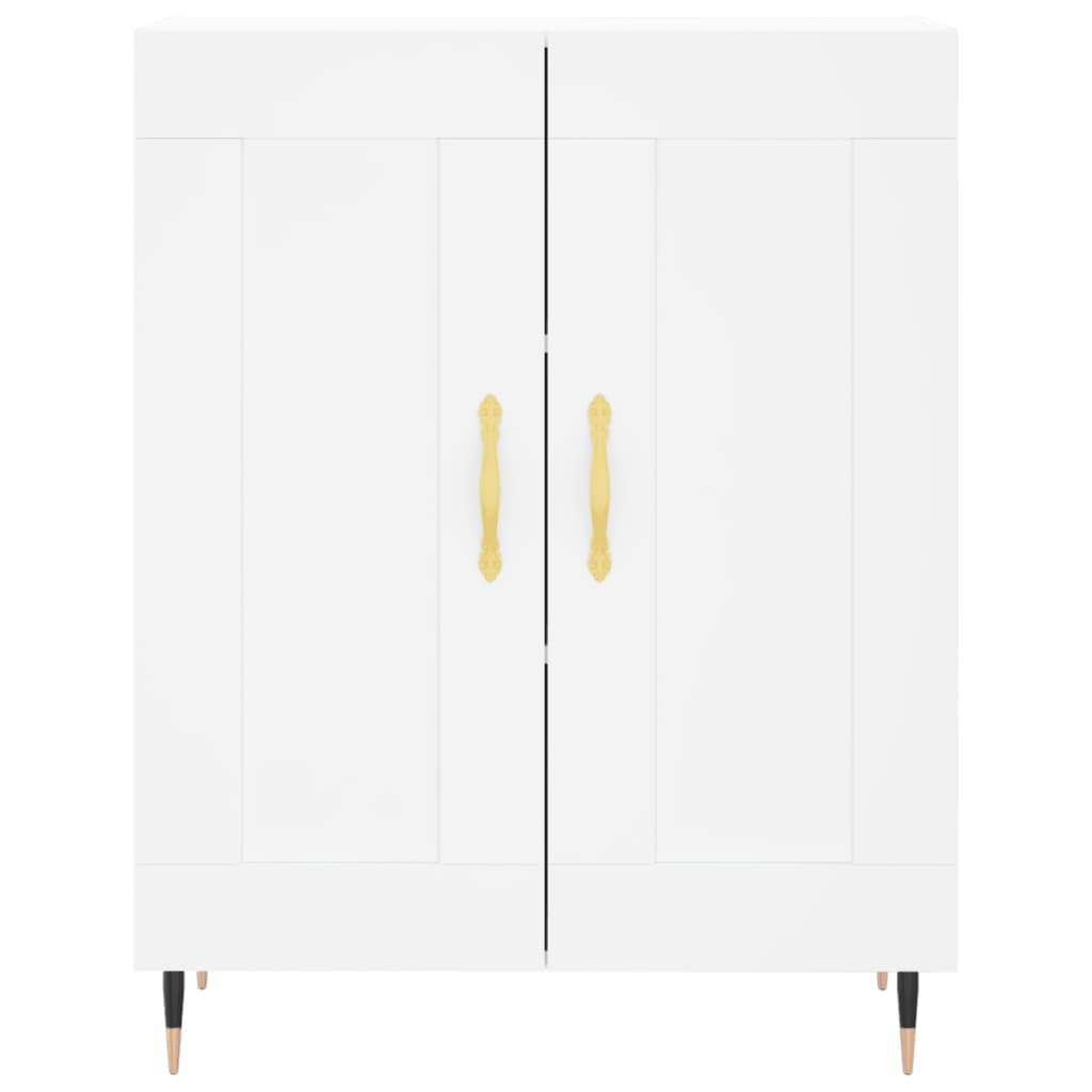 Highboard White 69,5x34x180 cm Engineered Wood