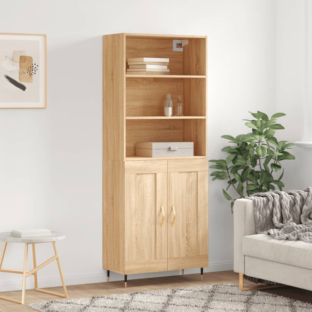 Highboard Sonoma Oak 69,5x34x180 cm Engineered Wood