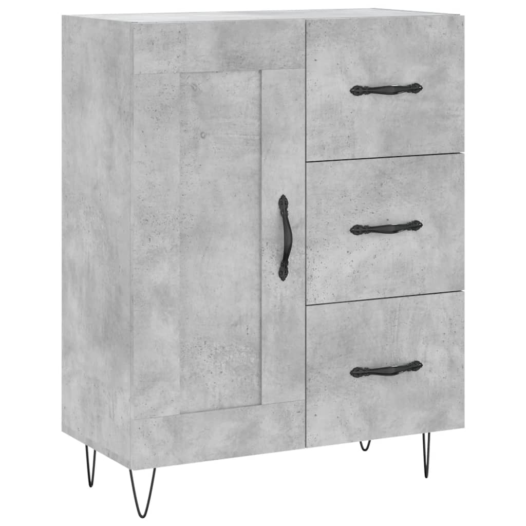 Highboard Concrete Grey 69,5x34x180 cm Engineered Wood