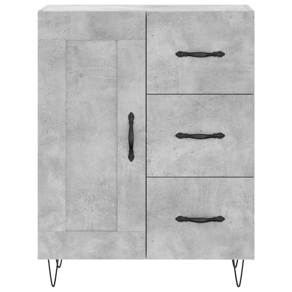 Highboard Concrete Grey 69,5x34x180 cm Engineered Wood
