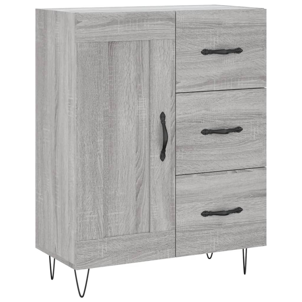Highboard Grey Sonoma 69,5x34x180 cm Engineered Wood