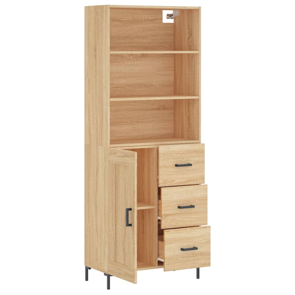 Highboard Sonoma Oak 69,5x34x180 cm Engineered Wood