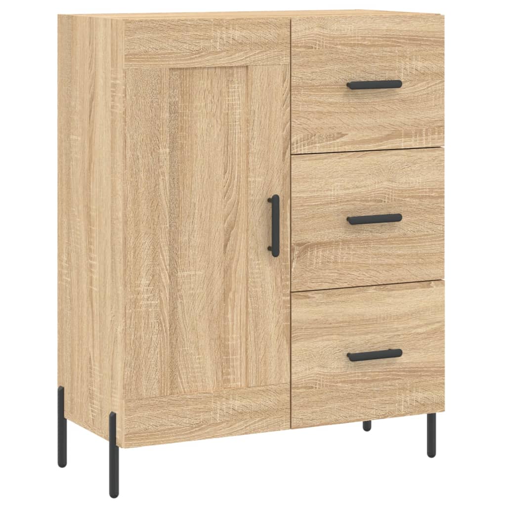 vidaXL Highboard Sonoma Oak 69.5x34x180 cm Engineered Wood