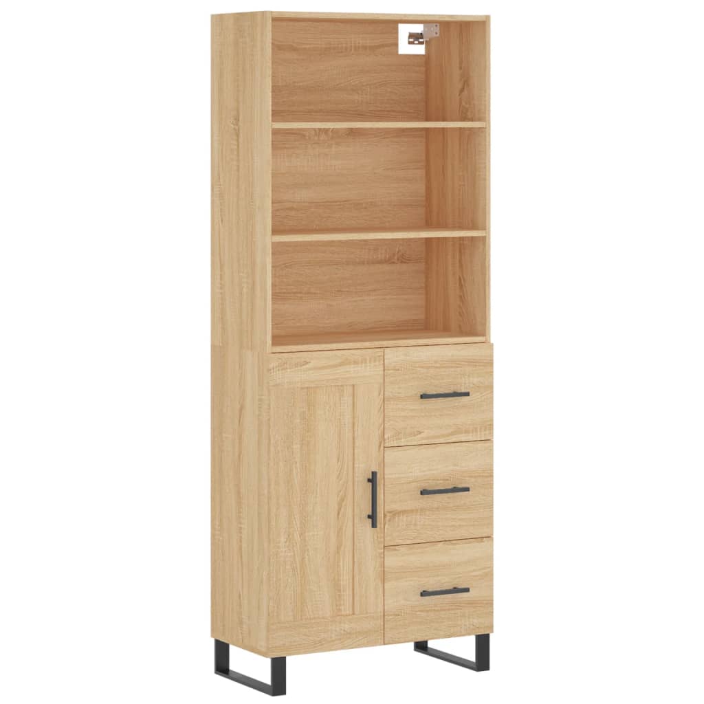 Highboard Sonoma Oak 69,5x34x180 cm Engineered Wood