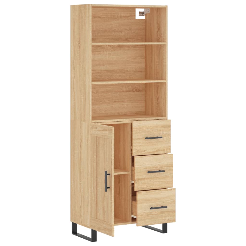 Highboard Sonoma Oak 69,5x34x180 cm Engineered Wood