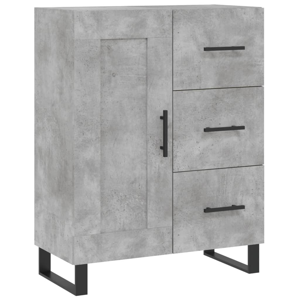 Highboard Concrete Grey 69,5x34x180 cm Engineered Wood