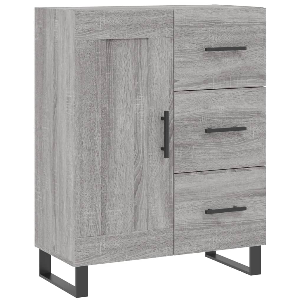 Highboard Grey Sonoma 69,5x34x180 cm Engineered Wood