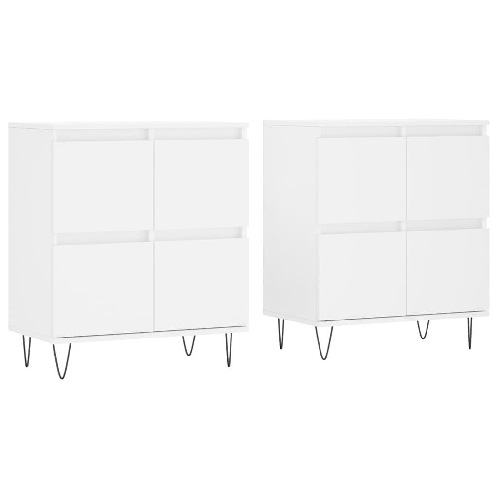 vidaXL Sideboards 2 pcs White Engineered Wood