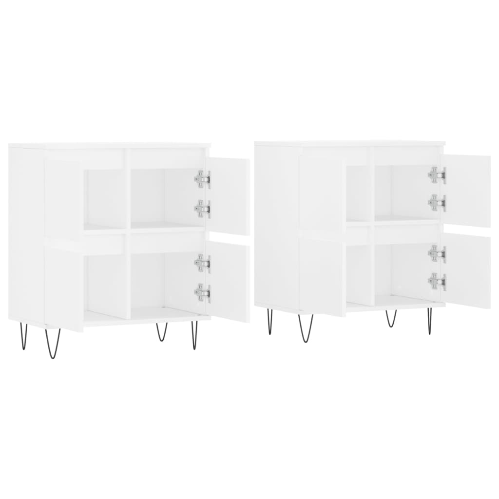 vidaXL Sideboards 2 pcs White Engineered Wood