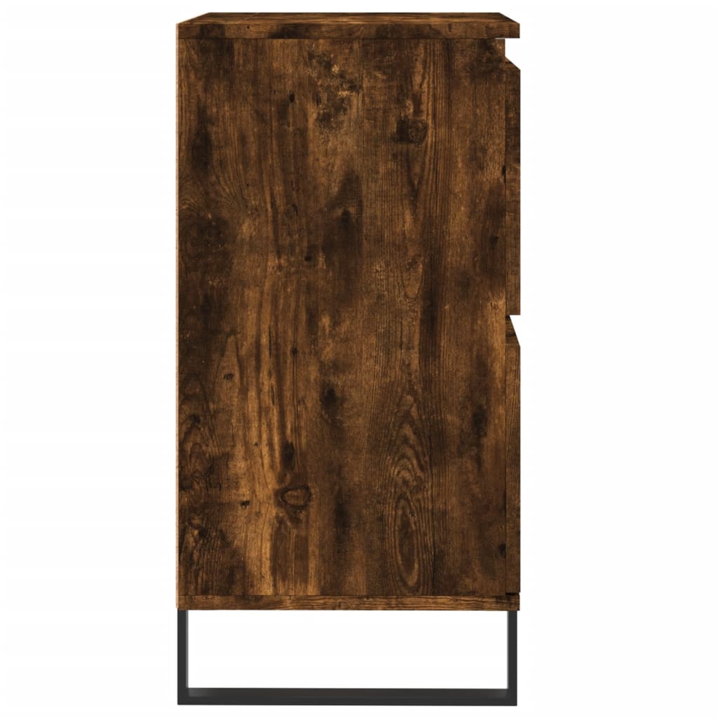 Sideboards 2 pcs Smoked Oak Engineered Wood