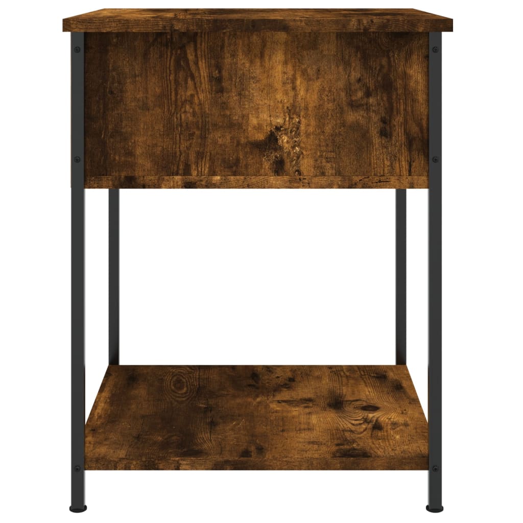 Bedside Table Smoked Oak 44x45x58 cm Engineered Wood