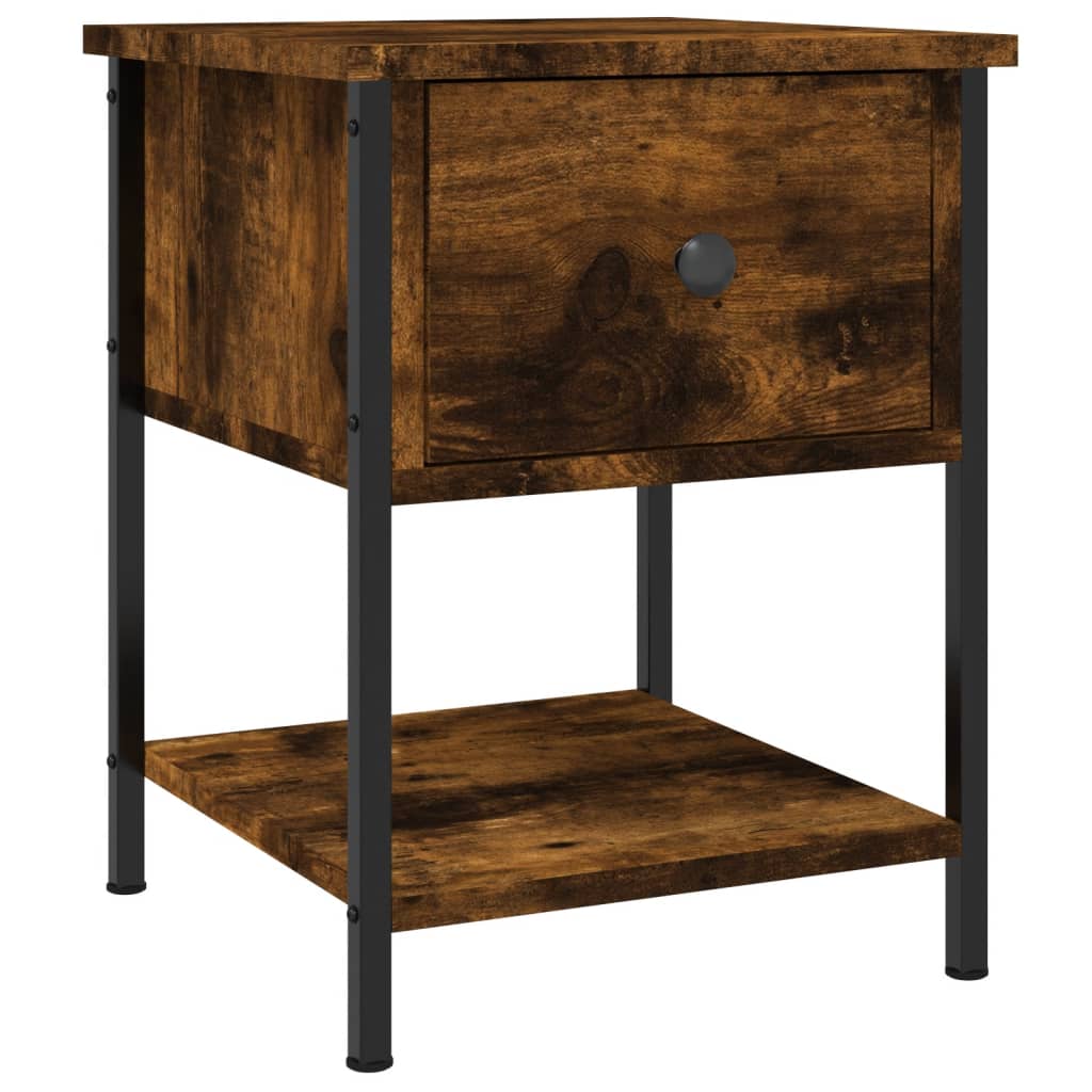 Bedside Tables 2 pcs Smoked Oak 34x35,5x45 cm Engineered Wood