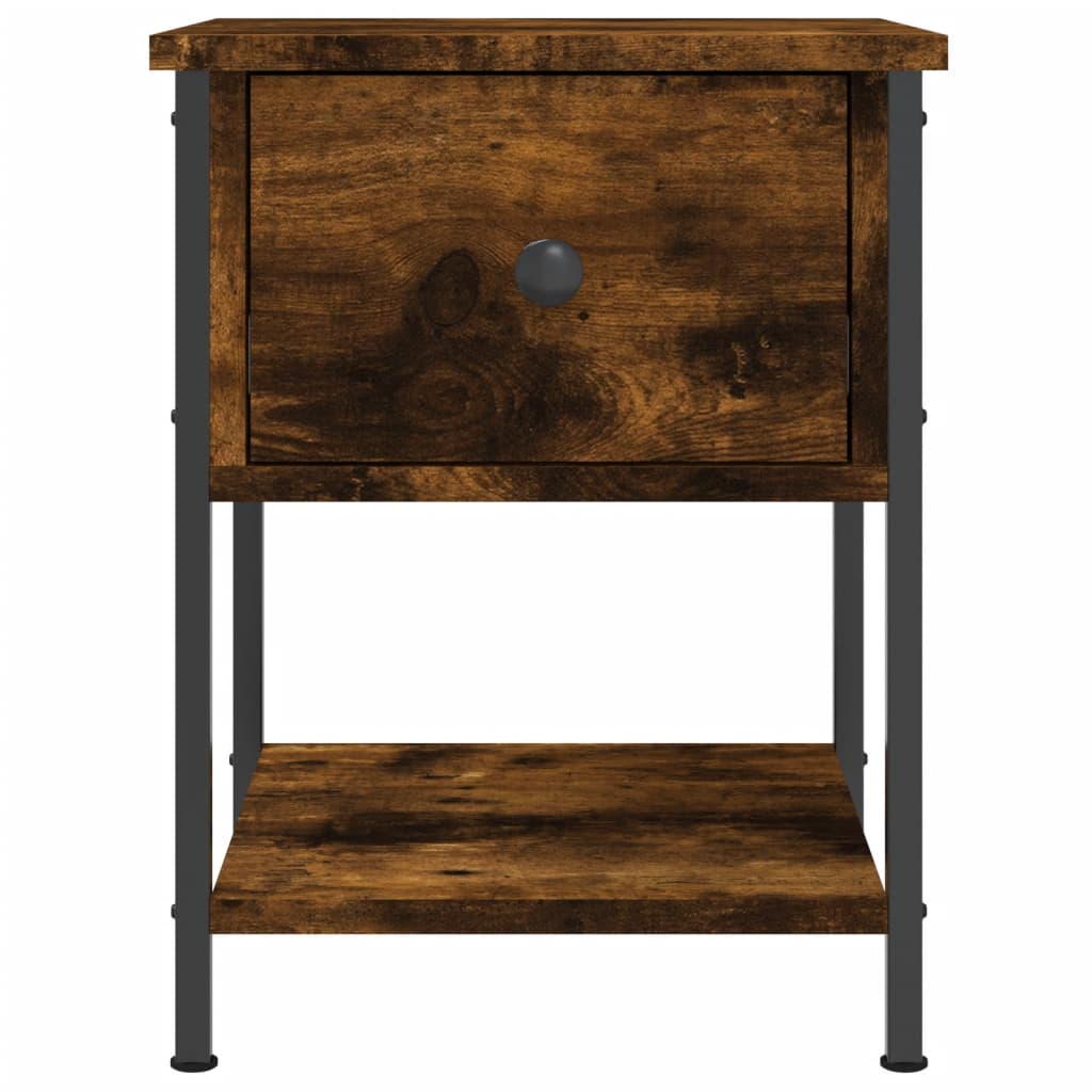 Bedside Tables 2 pcs Smoked Oak 34x35,5x45 cm Engineered Wood