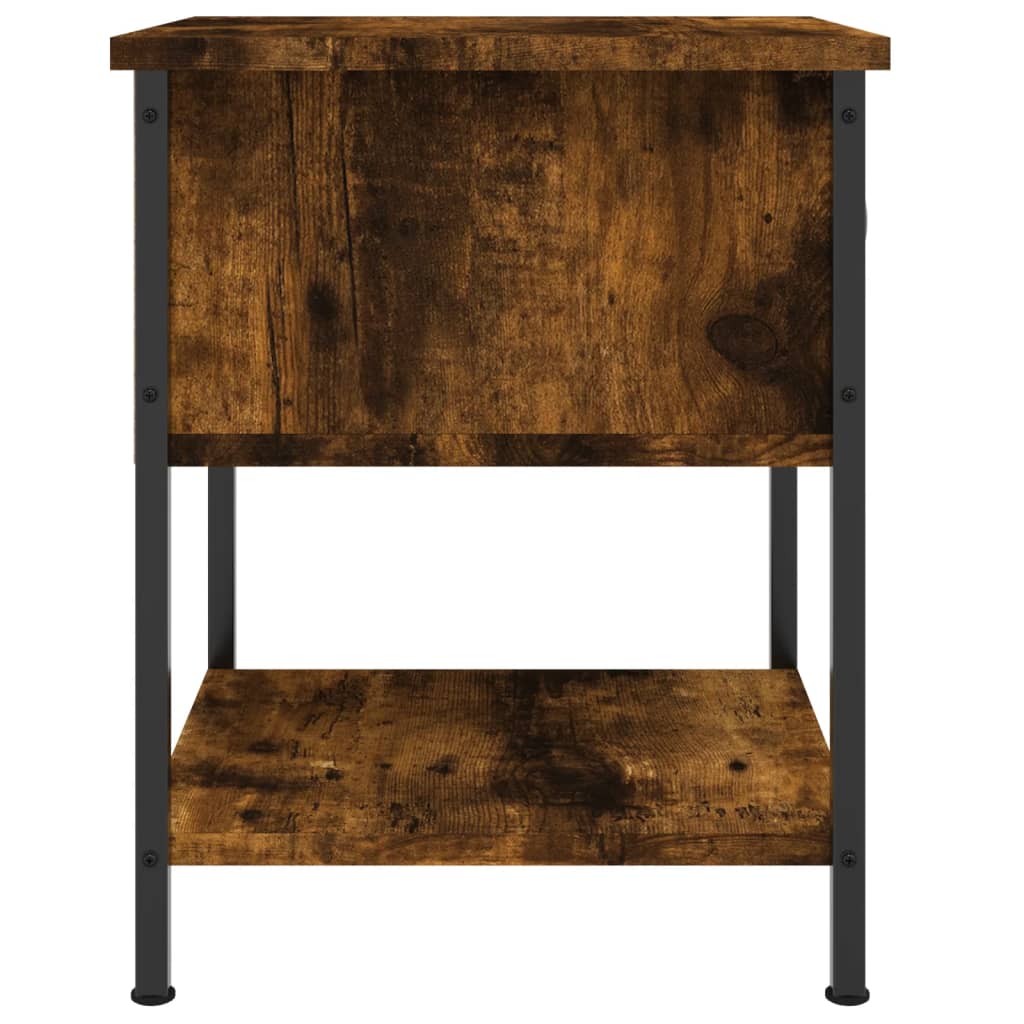 Bedside Tables 2 pcs Smoked Oak 34x35,5x45 cm Engineered Wood