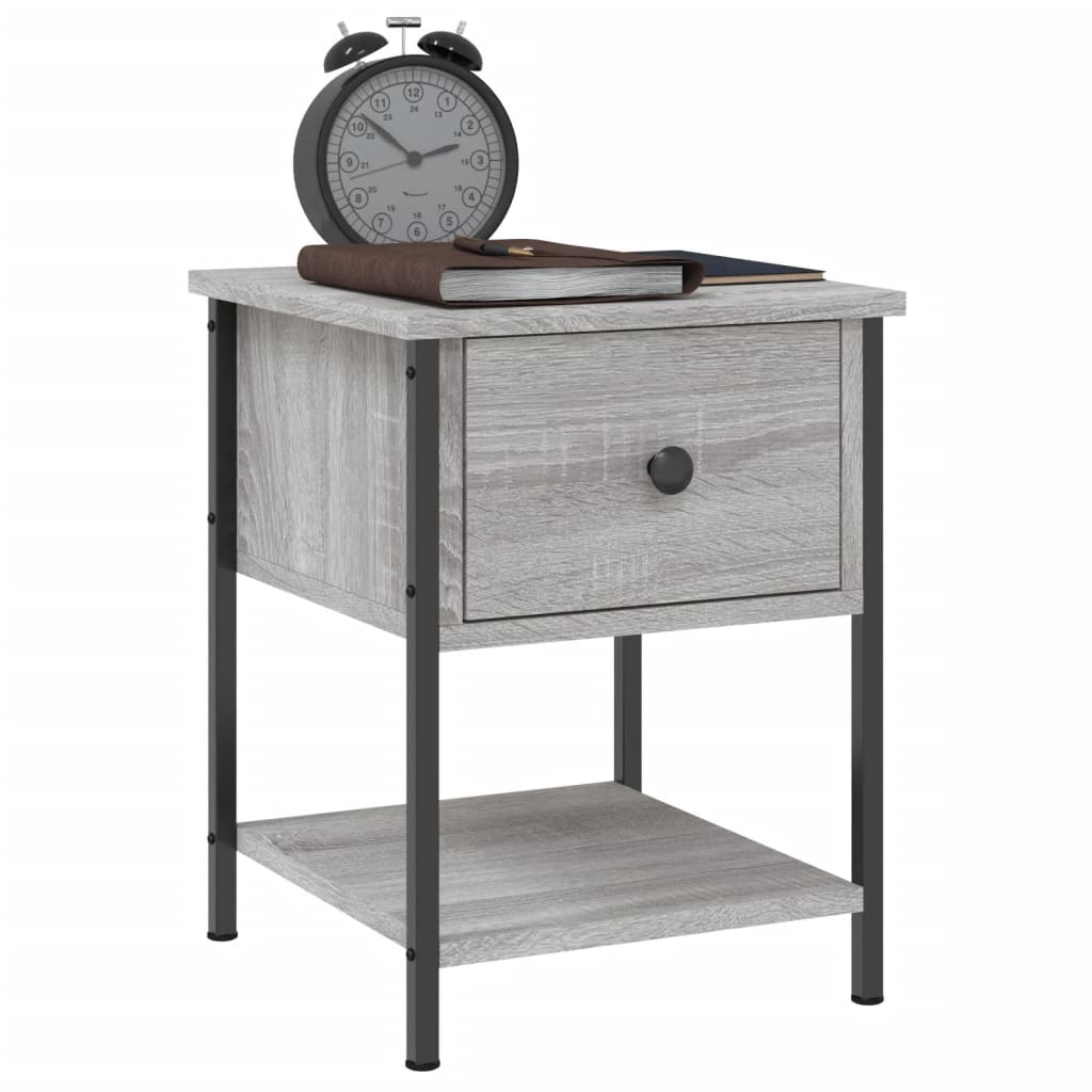 Bedside Tables 2 pcs Grey Sonoma 34x35,5x45 cm Engineered Wood