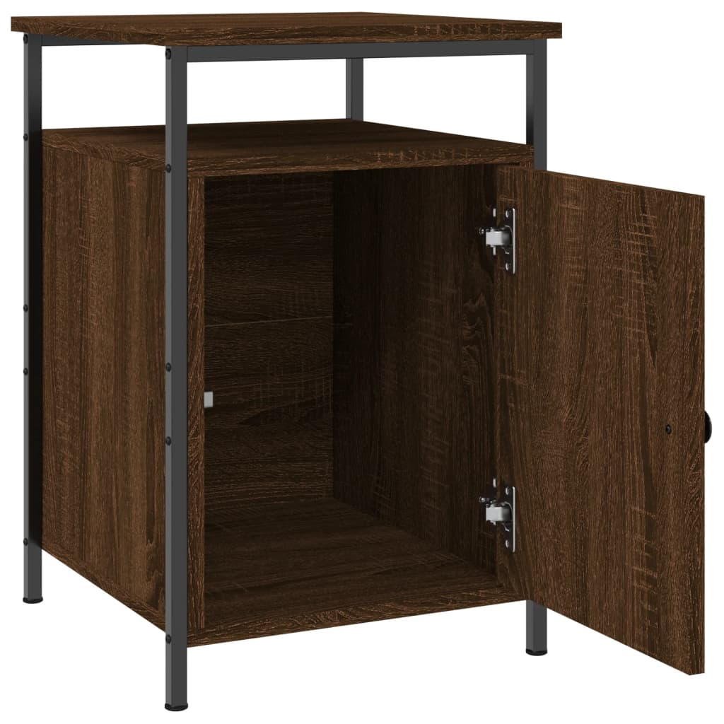 Bedside Cabinet Brown Oak 40x42x60 cm Engineered Wood