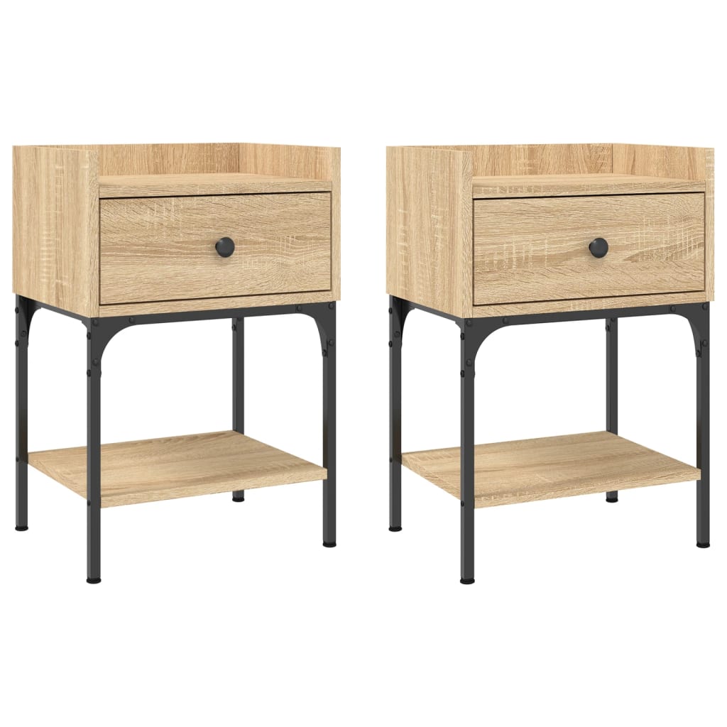 Bedside Tables 2 pcs Sonoma Oak 40,5x31x60 cm Engineered Wood