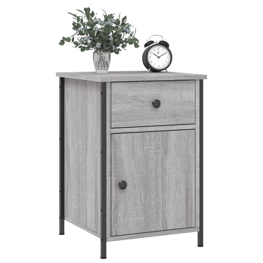 Bedside Cabinet Grey Sonoma 40x42x60 cm Engineered Wood