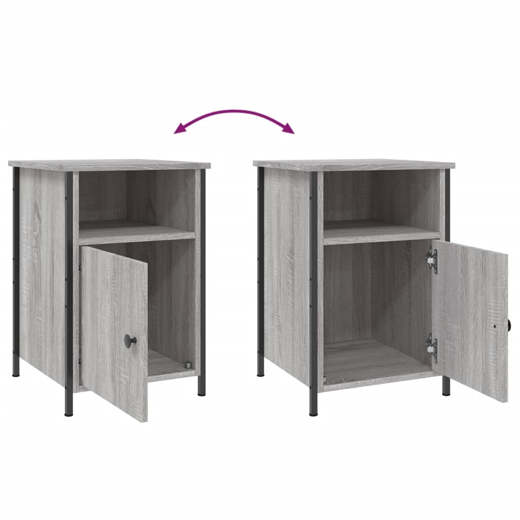 Bedside Cabinet Grey Sonoma 40x42x60 cm Engineered Wood