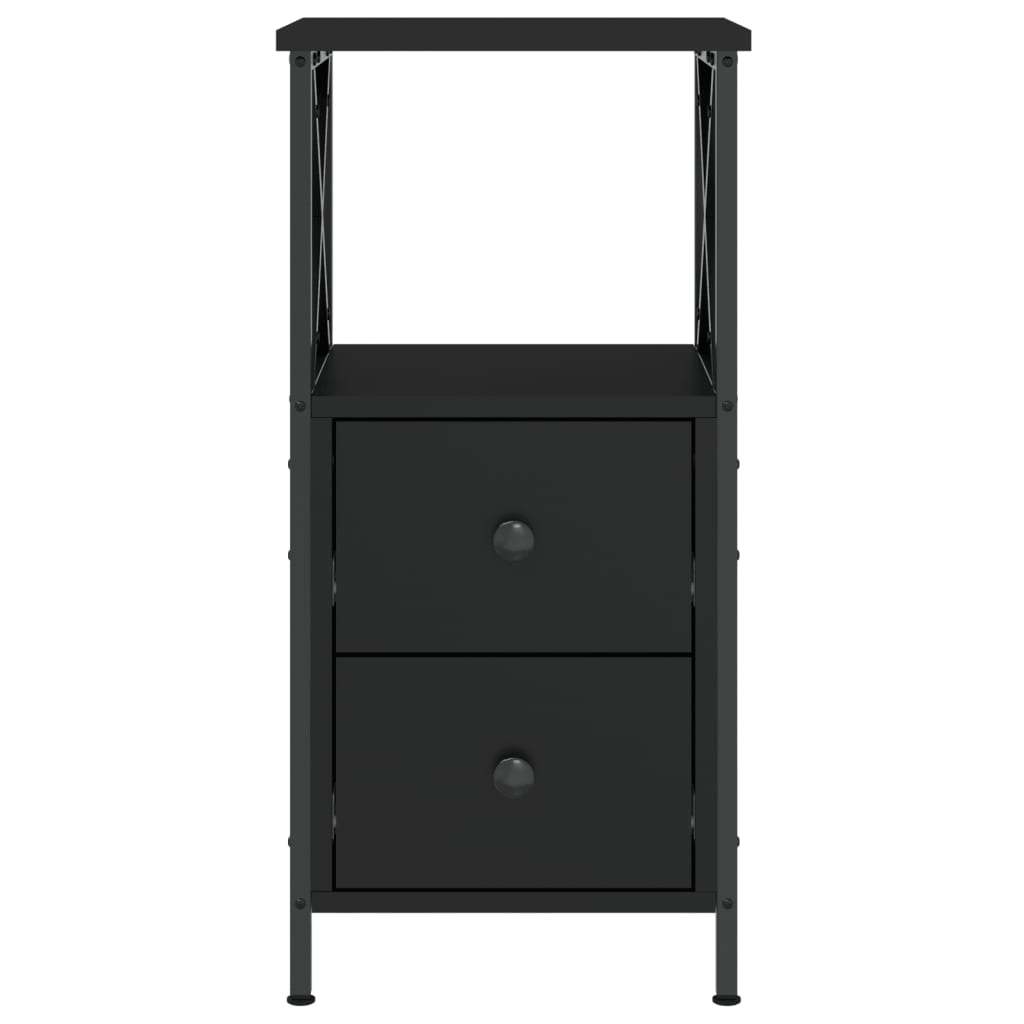 Bedside Cabinet Black 34x35,5x70 cm Engineered Wood
