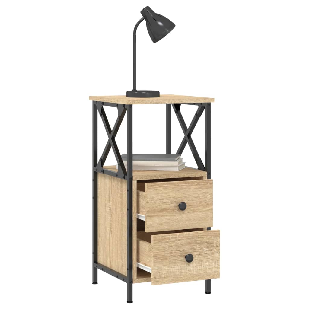 Bedside Cabinet Sonoma Oak 34x35,5x70 cm Engineered Wood