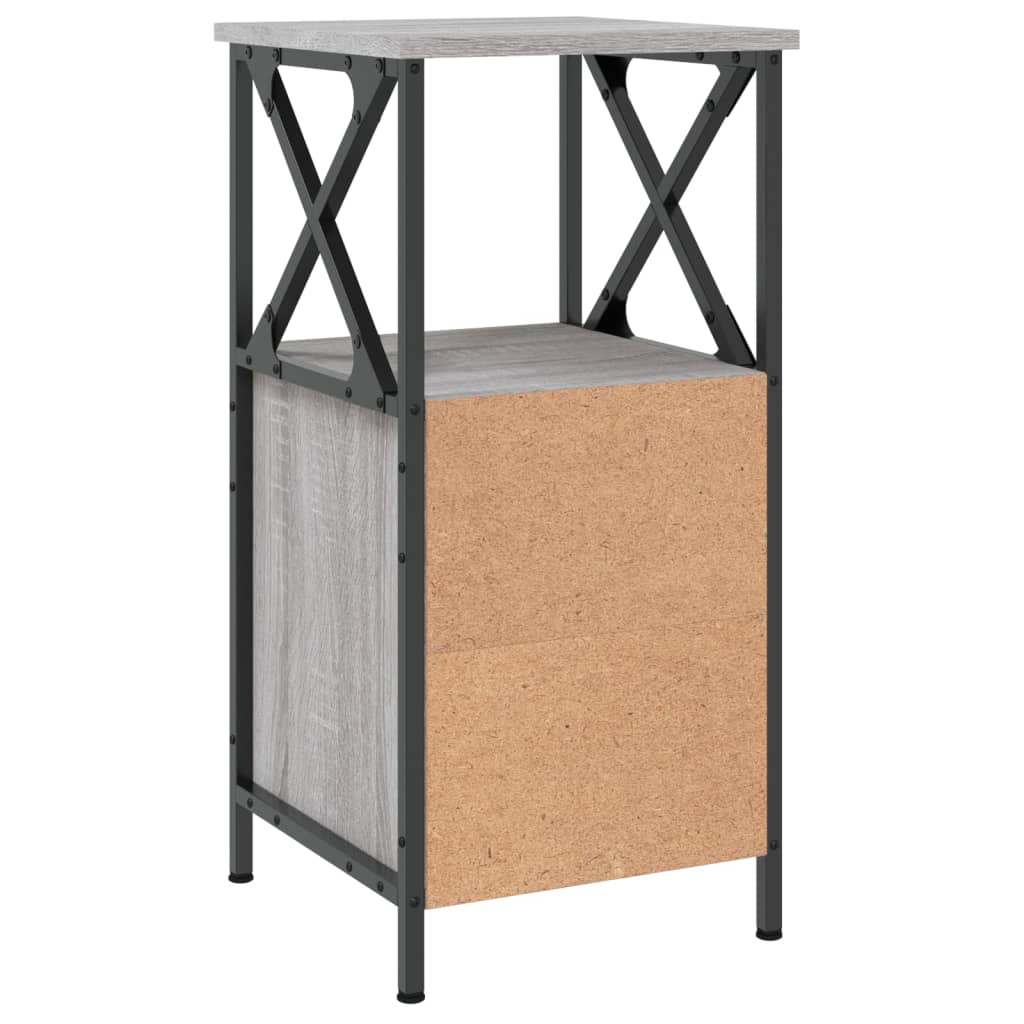 Bedside Cabinet Grey Sonoma 34x35,5x70 cm Engineered Wood