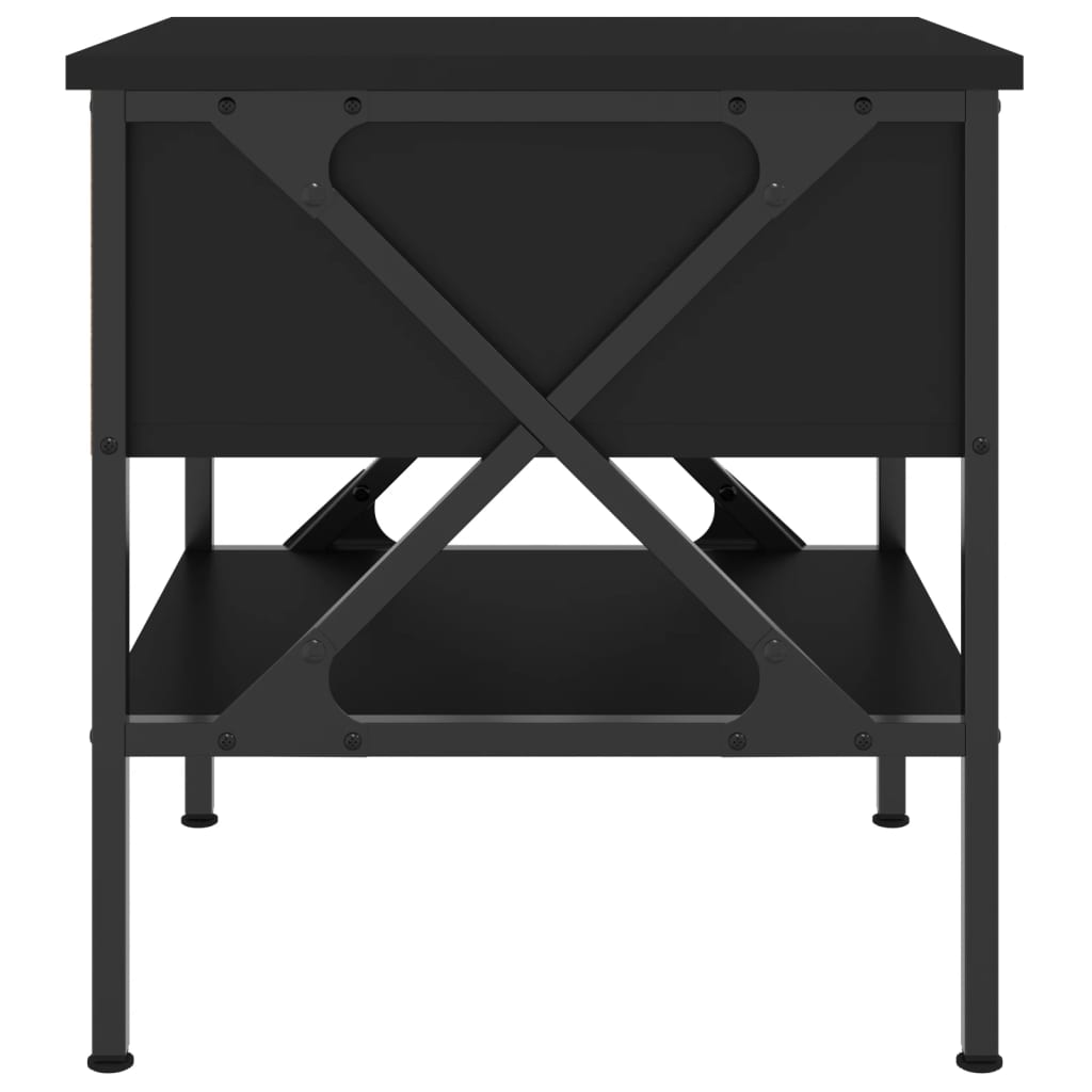 Bedside Table Black 40x42x45 cm Engineered Wood