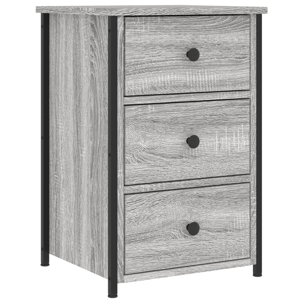 Bedside Cabinet Grey Sonoma 40x36x60 cm Engineered Wood
