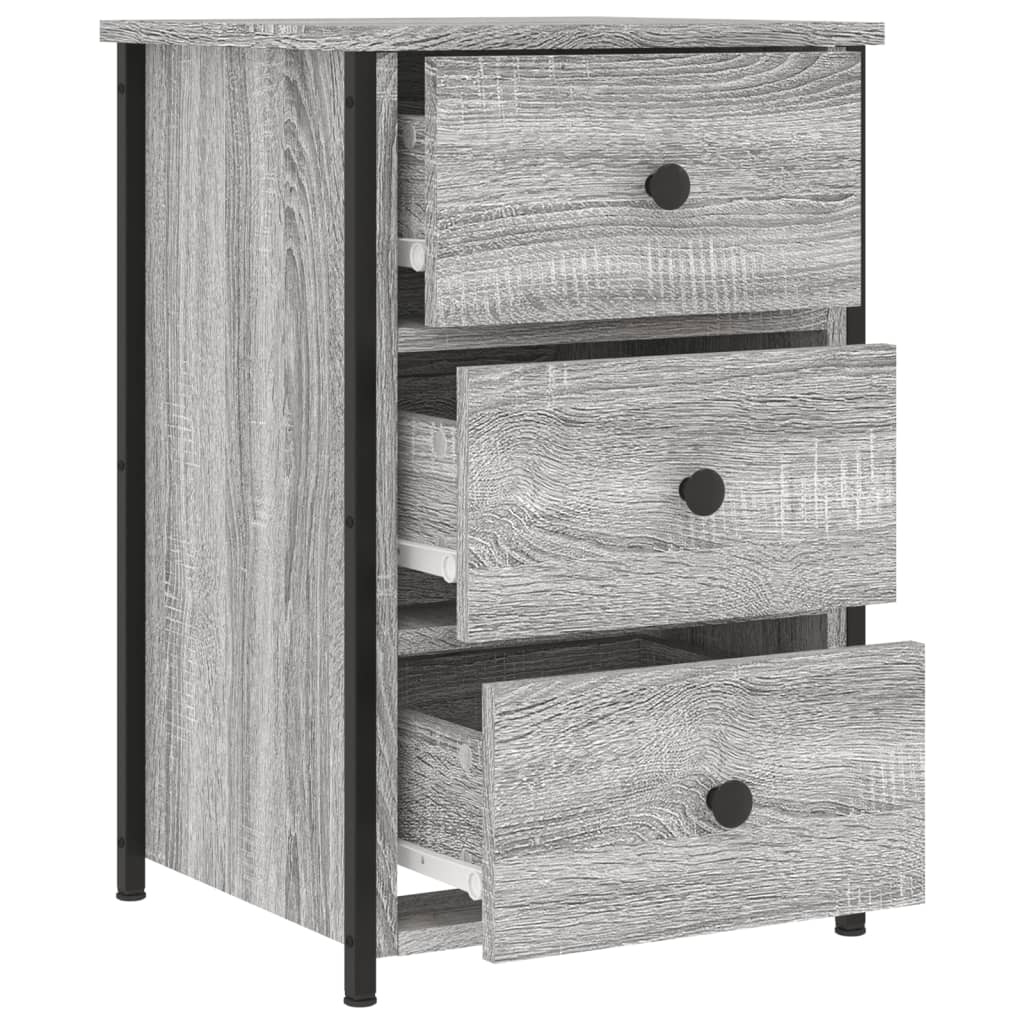 Bedside Cabinet Grey Sonoma 40x36x60 cm Engineered Wood