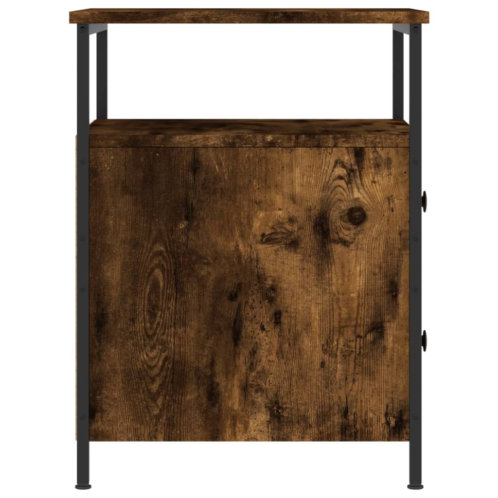 Bedside Cabinet Smoked Oak 44x45x60 cm Engineered Wood