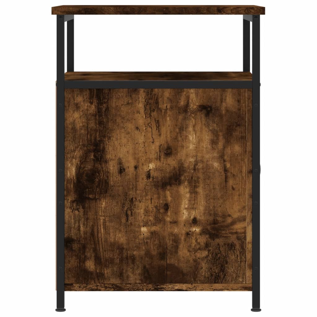 Bedside Cabinet Smoked Oak 40x42x60 cm Engineered Wood
