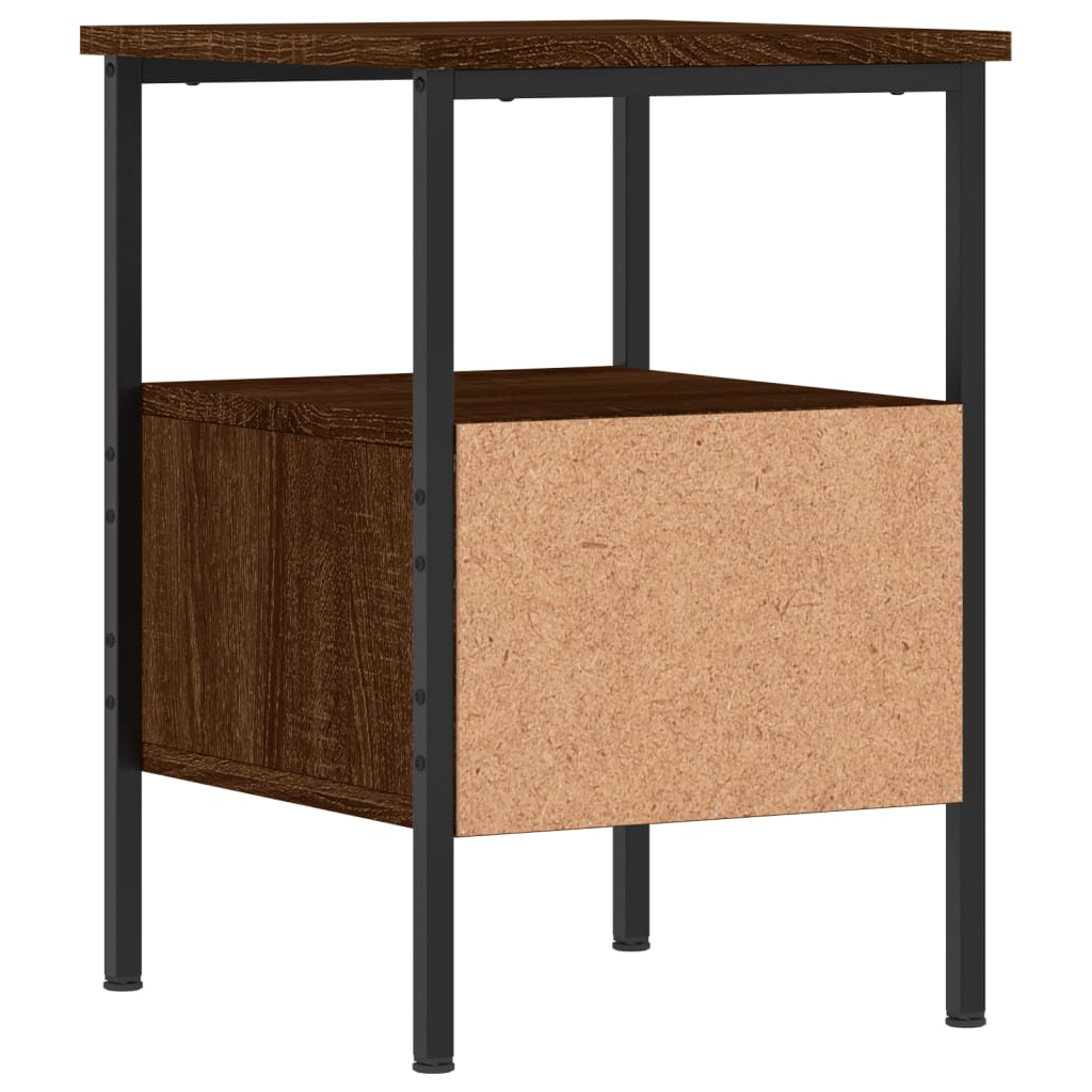 Bedside Cabinet Brown Oak 34x36x50 cm Engineered Wood