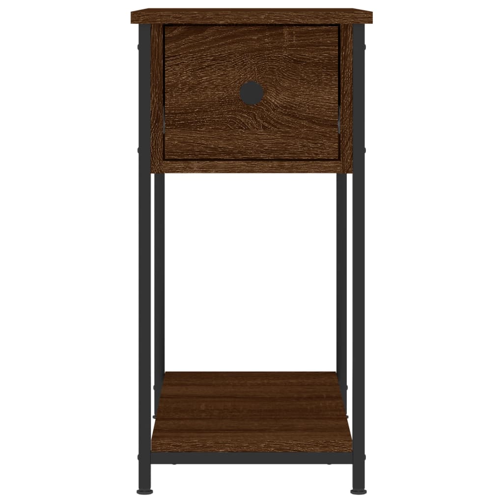 Bedside Cabinets 2 pcs Brown Oak 30x60x60 cm Engineered Wood
