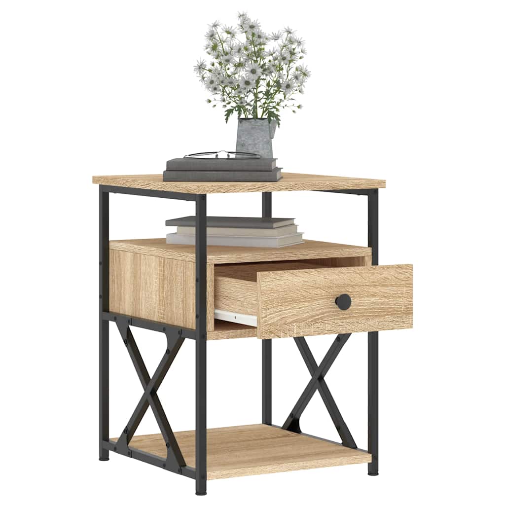 Bedside Cabinet Sonoma Oak 40x42x55 cm Engineered Wood