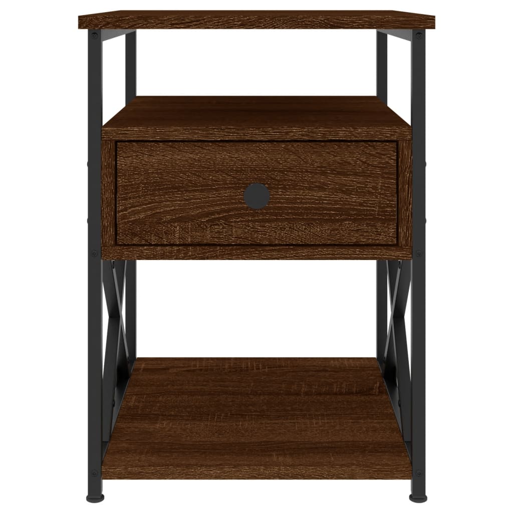 Bedside Cabinets 2 pcs Brown Oak 40x42x55 cm Engineered Wood