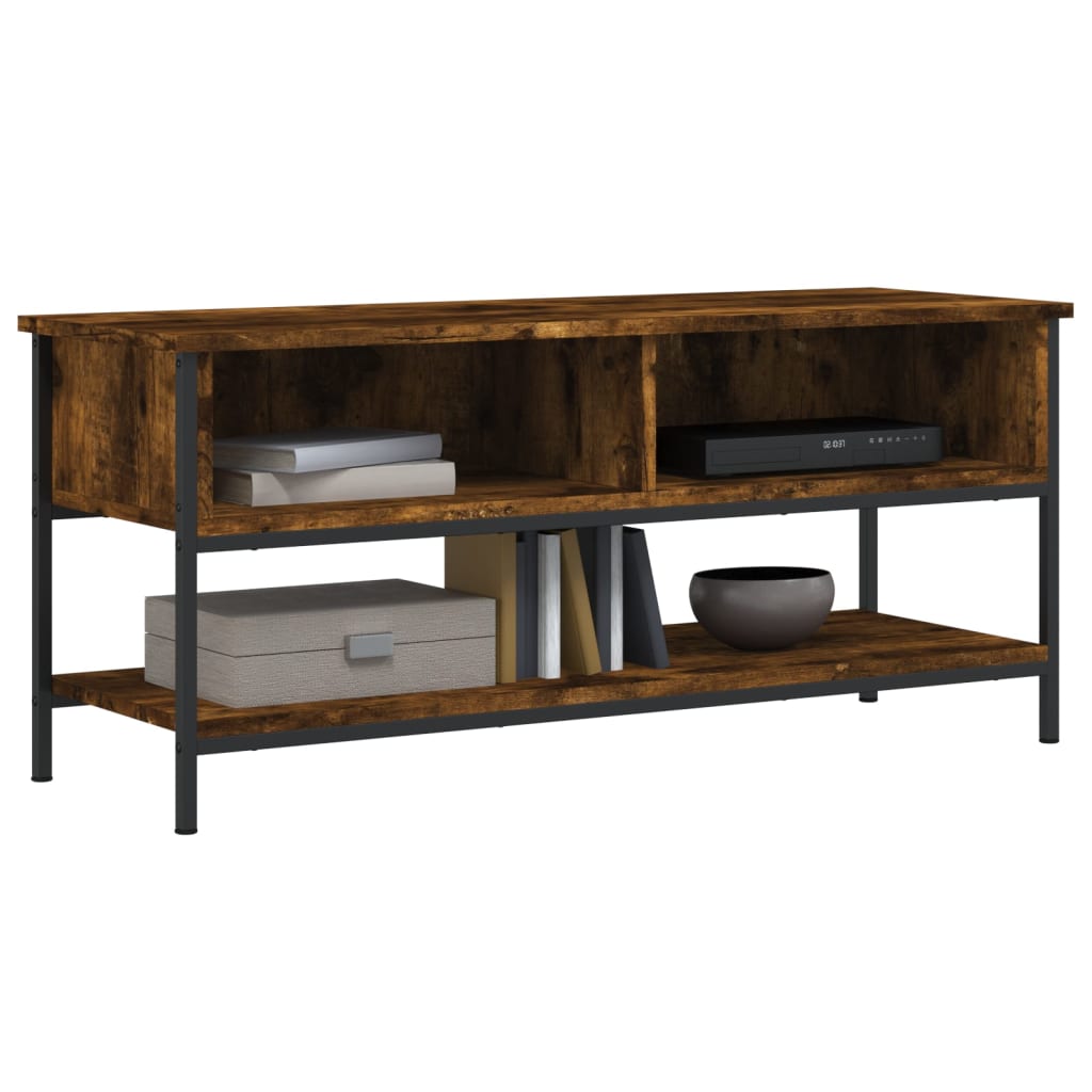 TV Cabinet Smoked Oak 100x35x45 cm Engineered Wood
