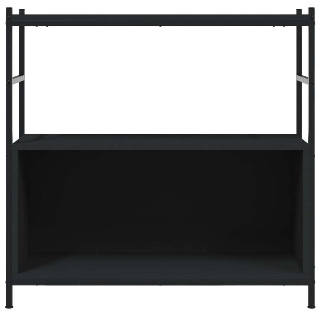 Bookshelf Black 80x30x78,5 cm Engineered Wood and Iron