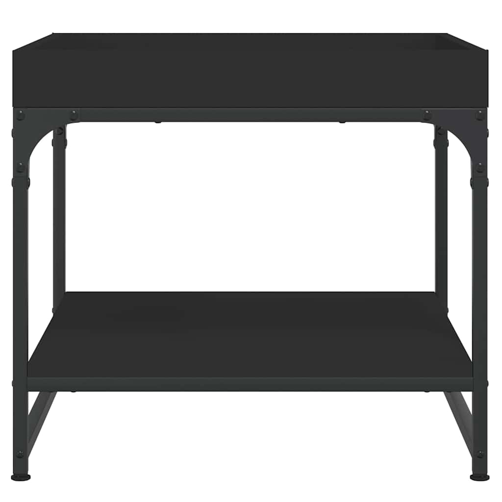 Coffee Table Black 49,5x49,5x45 cm Engineered Wood