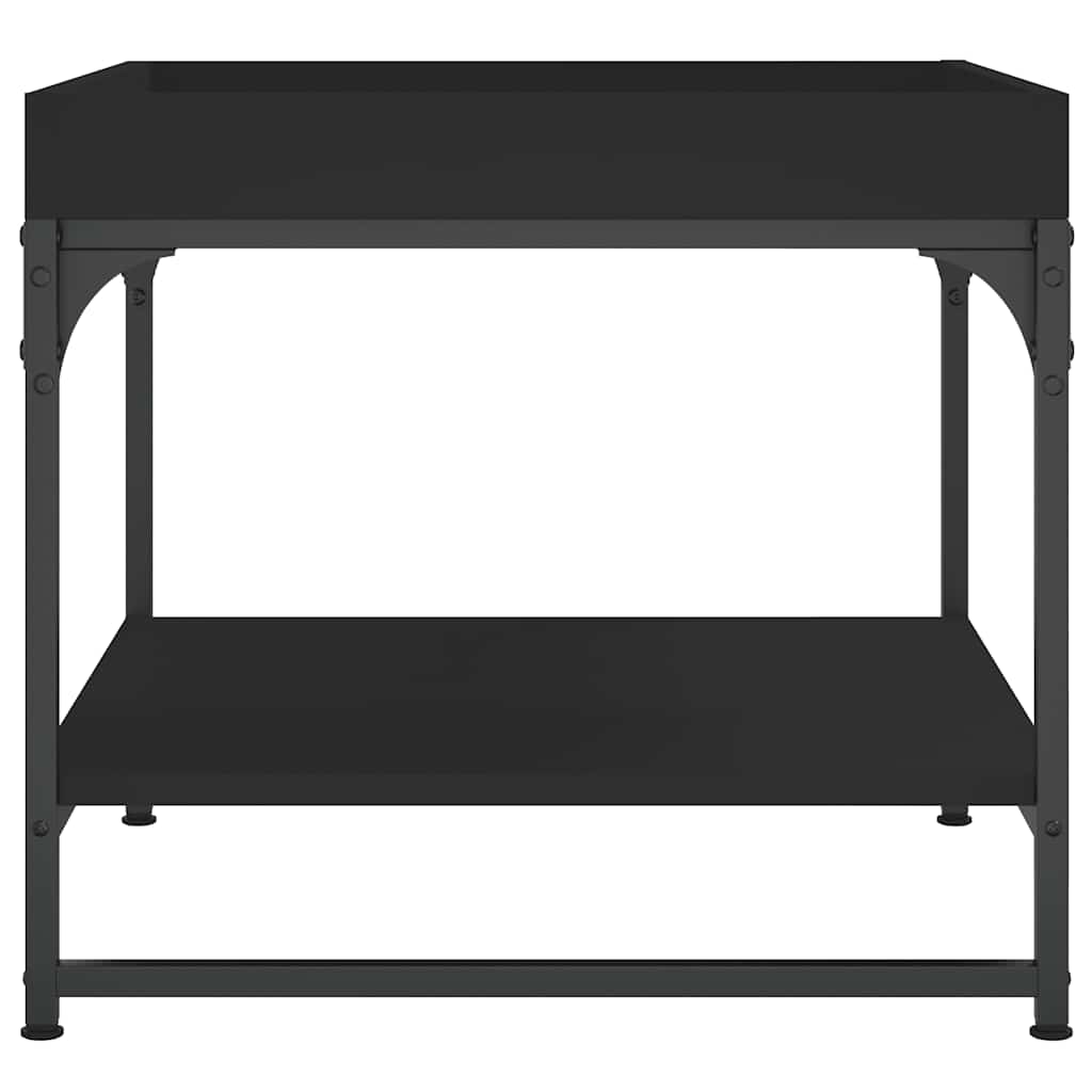 Coffee Table Black 49,5x49,5x45 cm Engineered Wood