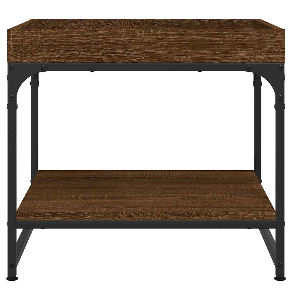 Coffee Table Brown Oak 49,5x49,5x45 cm Engineered Wood