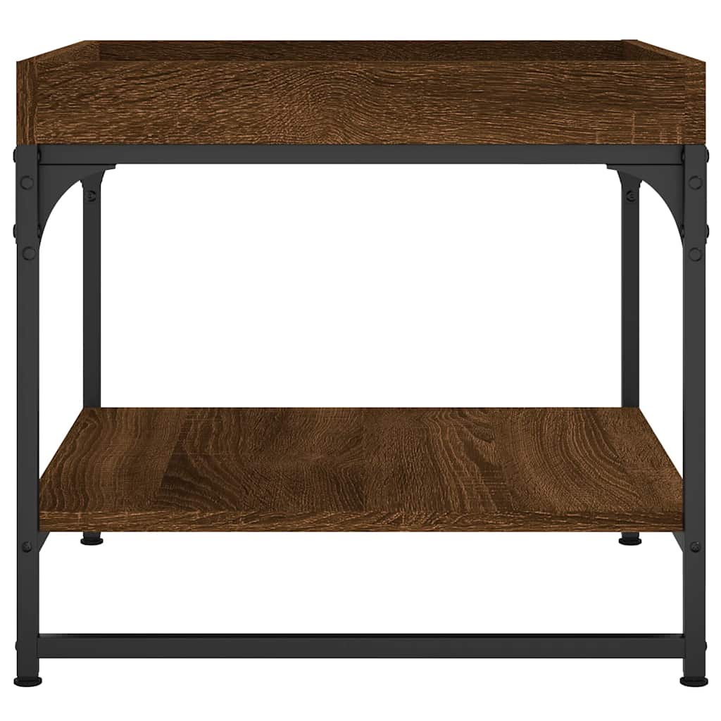 Coffee Table Brown Oak 49,5x49,5x45 cm Engineered Wood