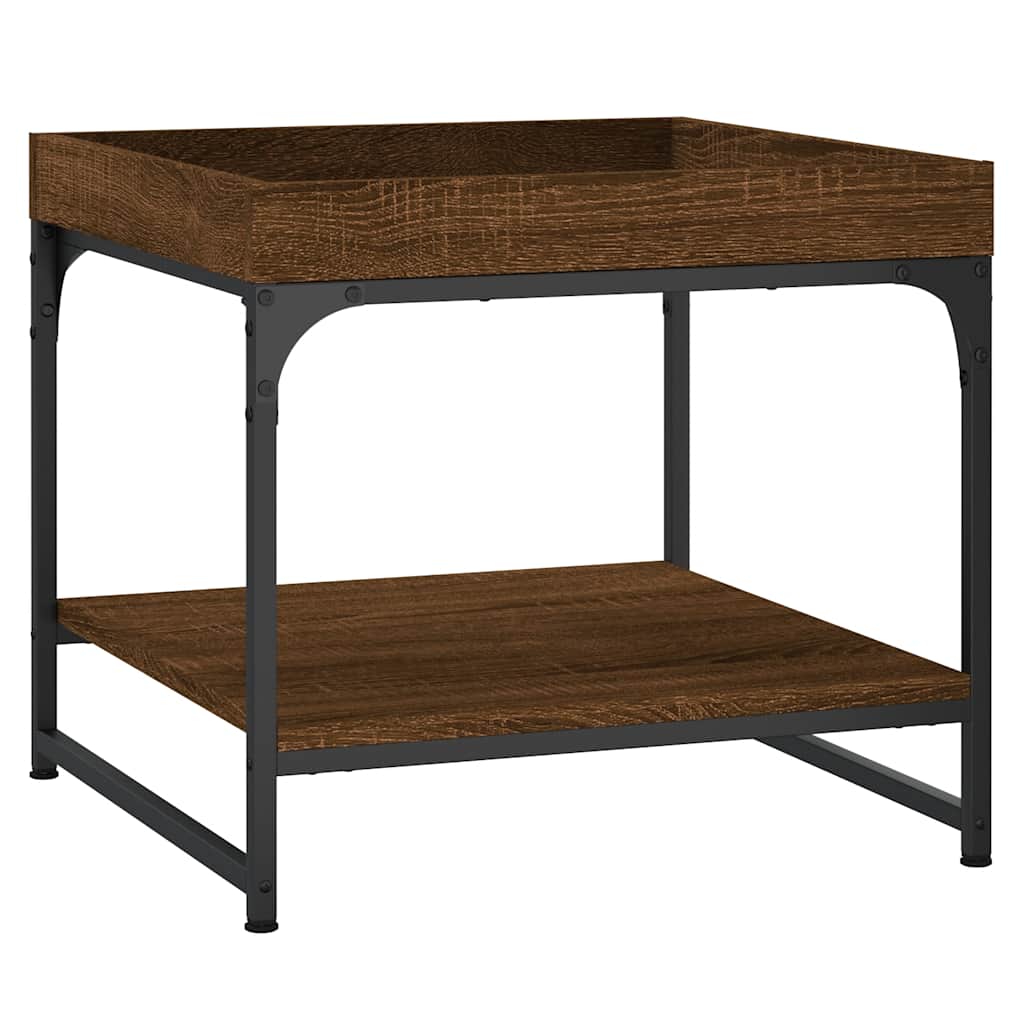 Coffee Table Brown Oak 49,5x49,5x45 cm Engineered Wood