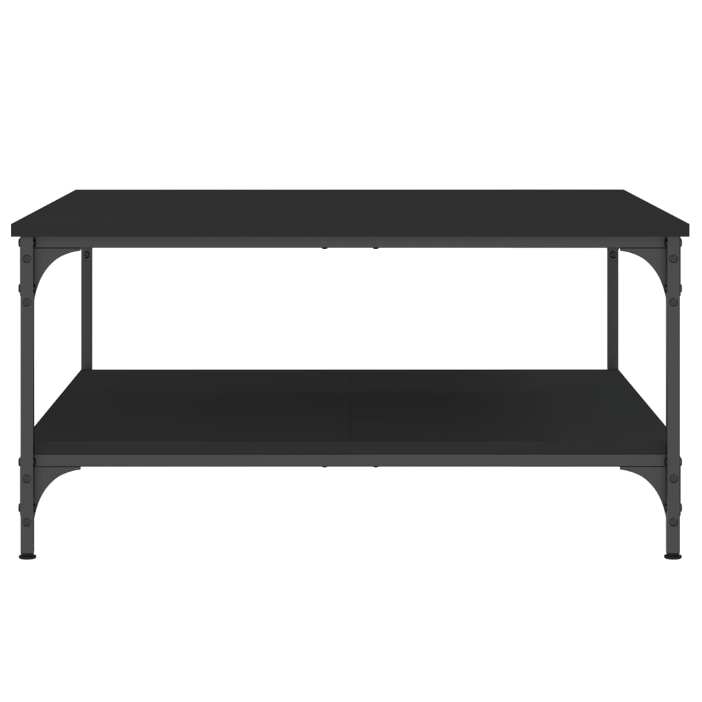 Coffee Table Black 80x80x40 cm Engineered Wood