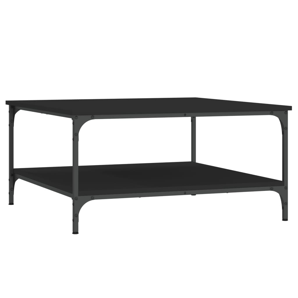 Coffee Table Black 80x80x40 cm Engineered Wood