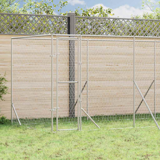 Outdoor Dog Kennel Silver 6x2x2 m Galvanised Steel