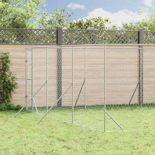 Outdoor Dog Kennel Silver 6x10x2 m Galvanised Steel